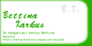 bettina karkus business card